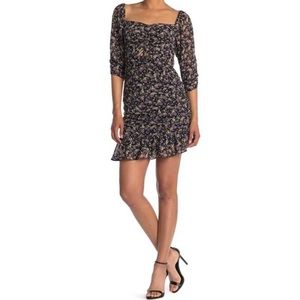 NWT ASTR black & purple print Dress